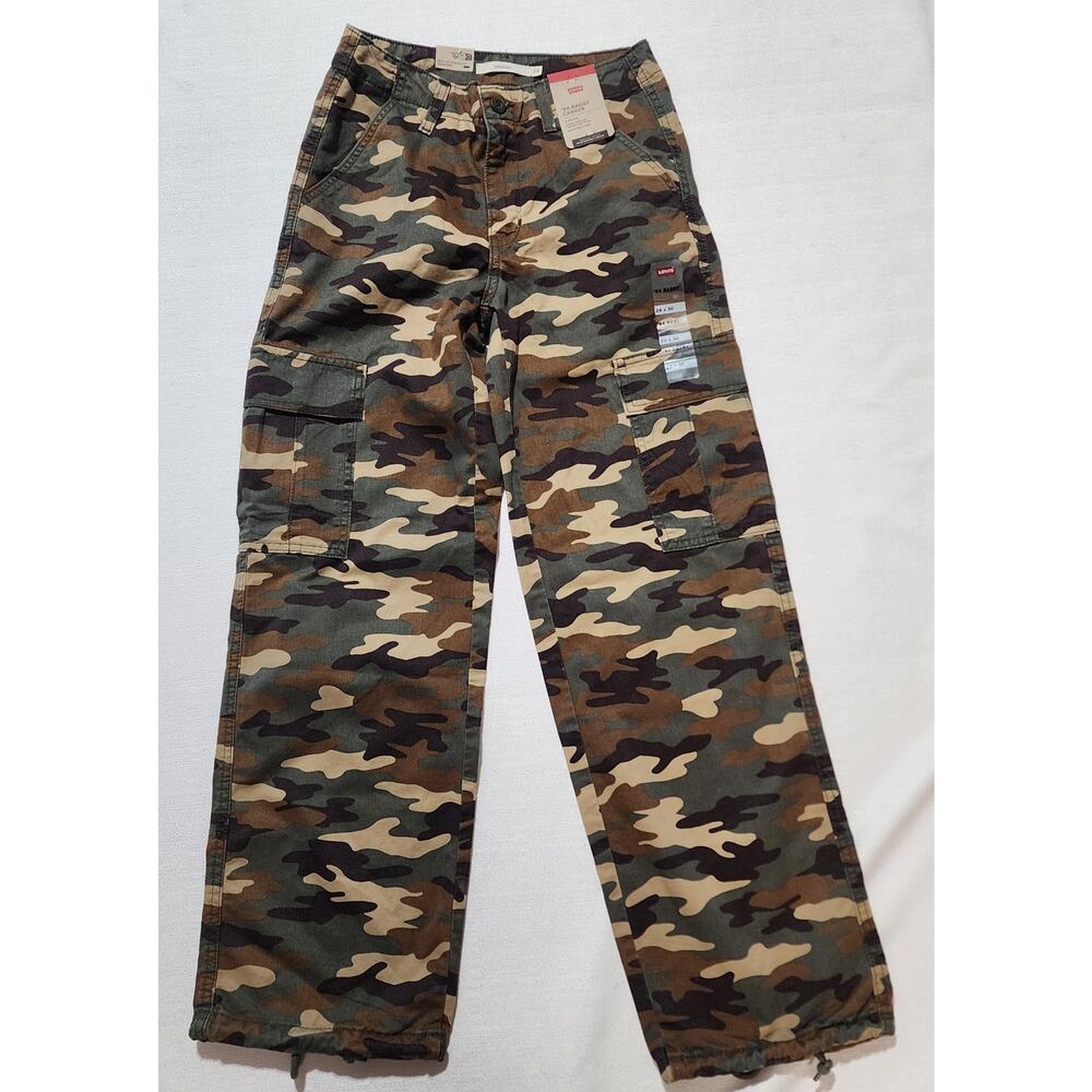 Levi's 94 baggy cargo mid rise loose hips and thigh 24''x30'' inches women's